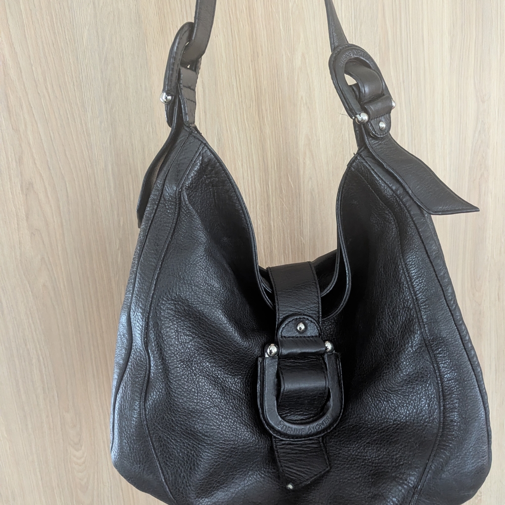 Etienne Aigner Black Leather Shoulder Bag